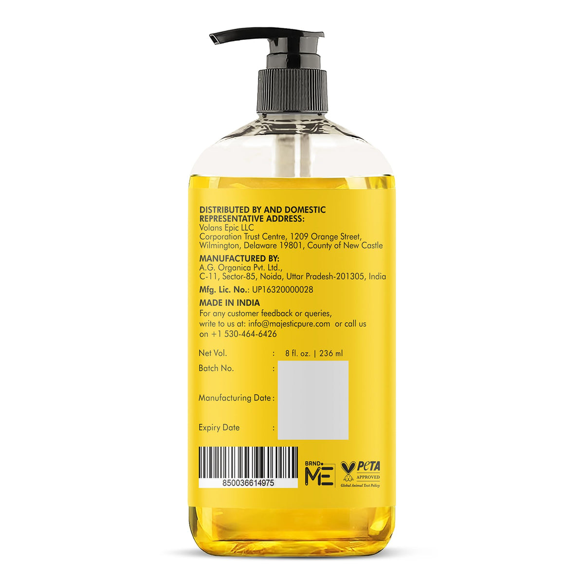 Majestic Pure Vitamin E Oil - 100% Pure & Natural, 20,000 IU | Premium Grade, Cold-Pressed and Tocopherol to Repair Dry, Damaged Skin| Moisturizing Skin, Hair and Scalp 8 Fl Oz 🍁 All In One Marketplace Canada