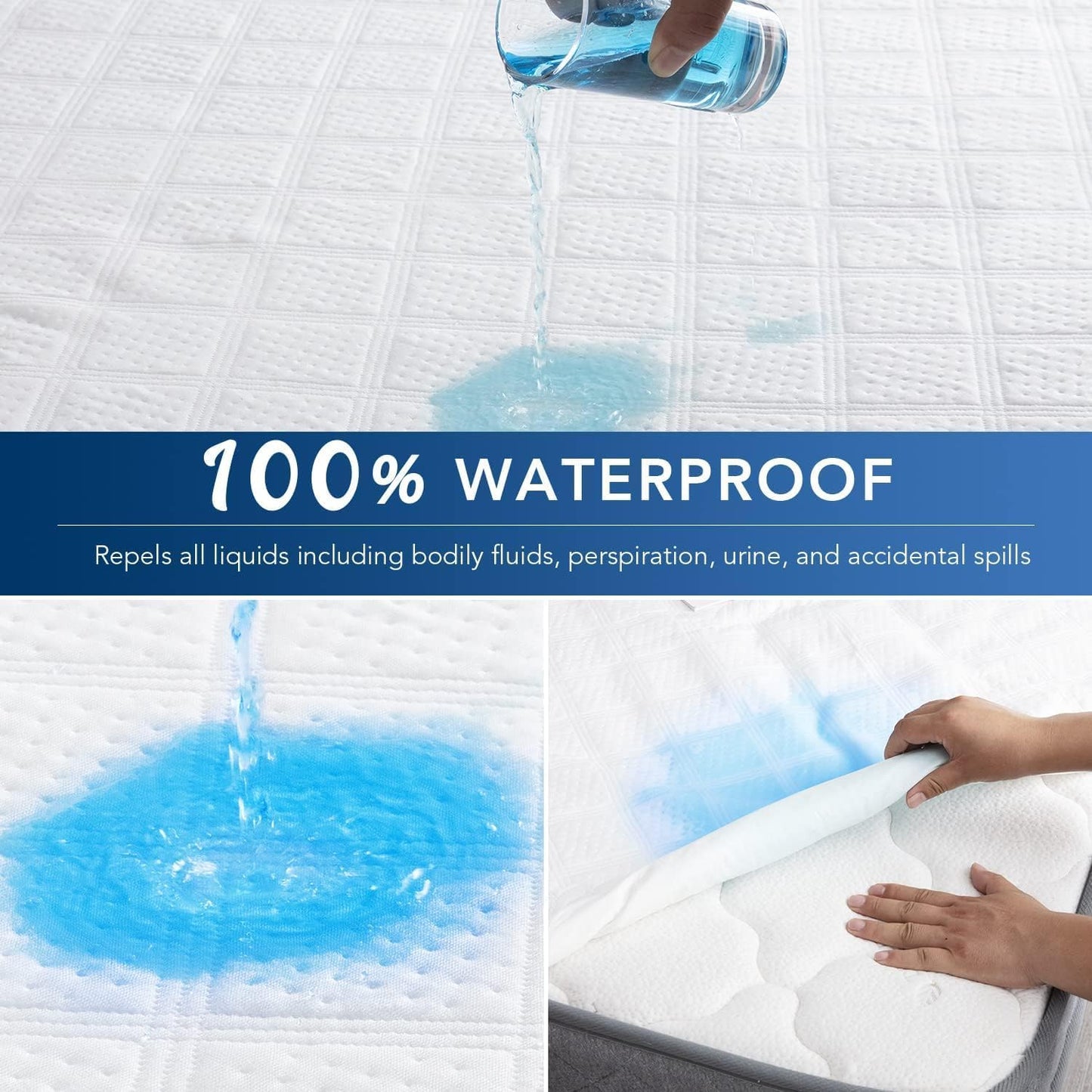 Premium Ultra Soft Waterproof Crib Fitted Mattress Protector - Toddler and Crib Mattress Pad Cover - Soft and Breathable with 7 Inches Deep Skirt (White, 28" x 52") 🍁 All In One Marketplace Canada