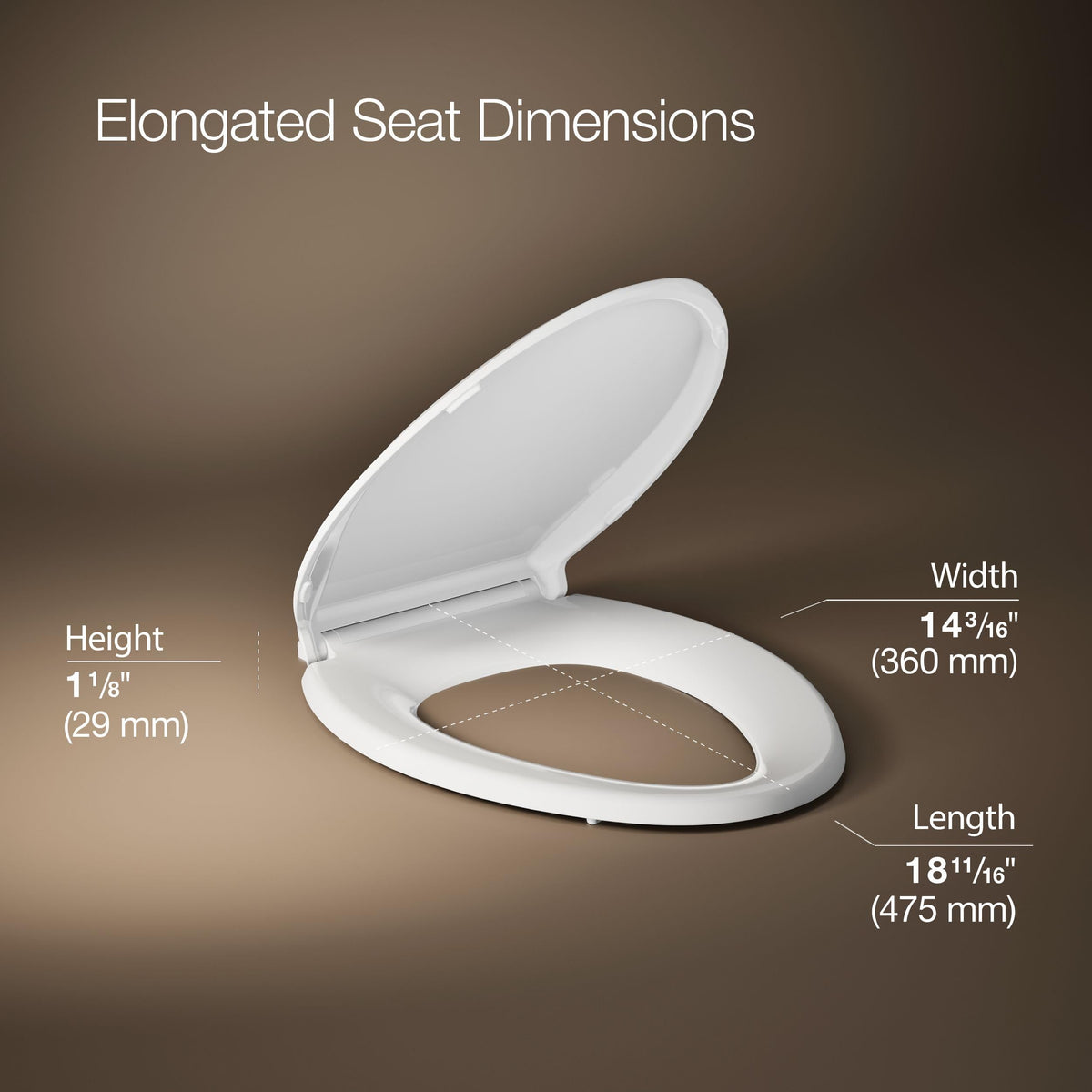 Kohler 4636-RL-0 Cachet ReadyLatch Quiet Close Elongated Toilet Seat, White 🍁 All In One Marketplace Canada