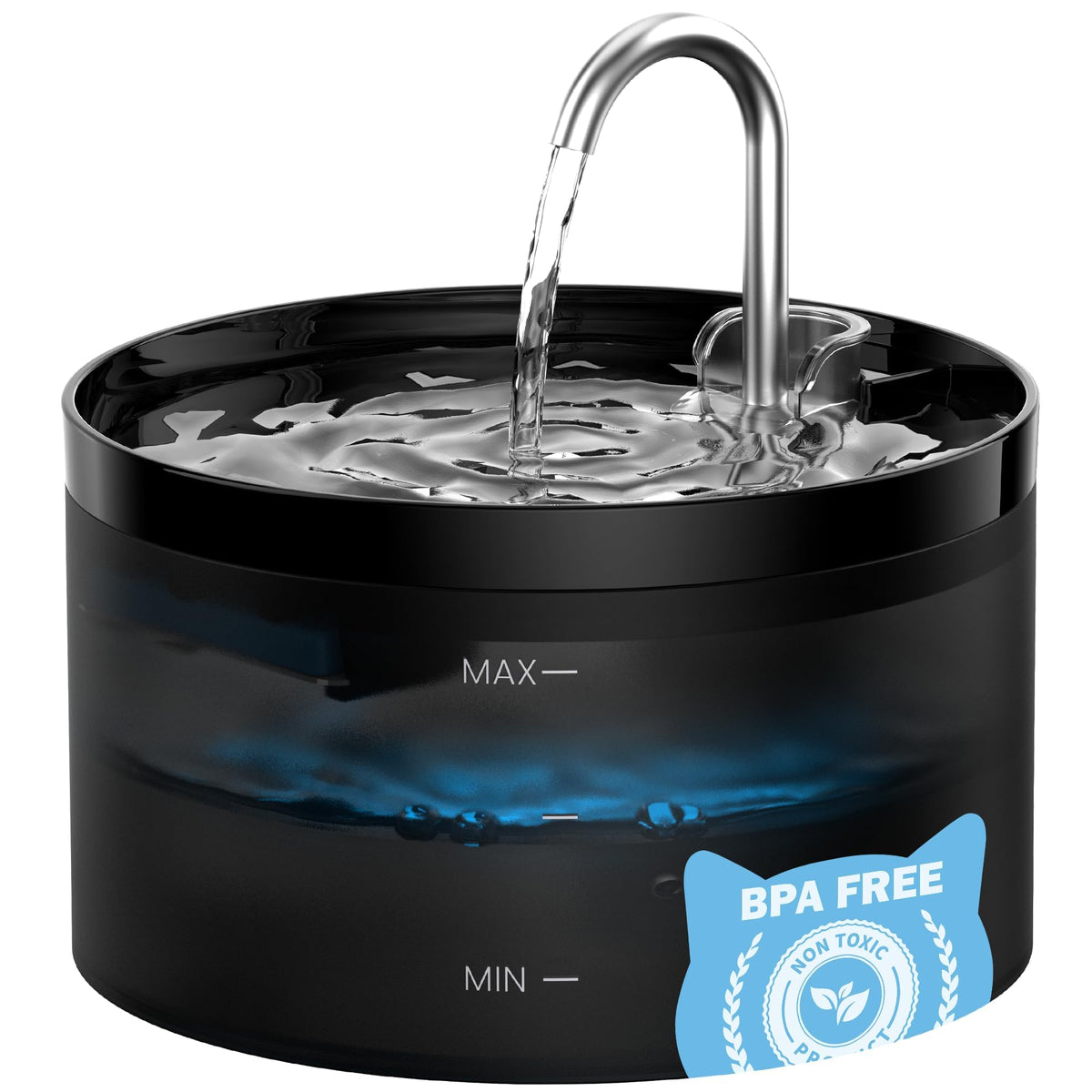 Cat Water Fountain Cat Fountain: GIOTOHUN 2L Water Fountains Indoor Cats - Super Silent Pet Waterer Fountains for Cats - Easy Cleaning - Black - Pets Feeding & Watering Supplies - for Small Animals 🍁 All In One Marketplace Canada