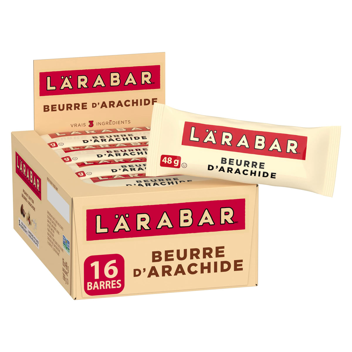 LÄRABAR Peanut Butter, Fruit and Nut Energy Bar, Pack of 16 Bars, Gluten Free, Vegan, Family Pack, Snack Bars 🍁 All In One Marketplace Canada