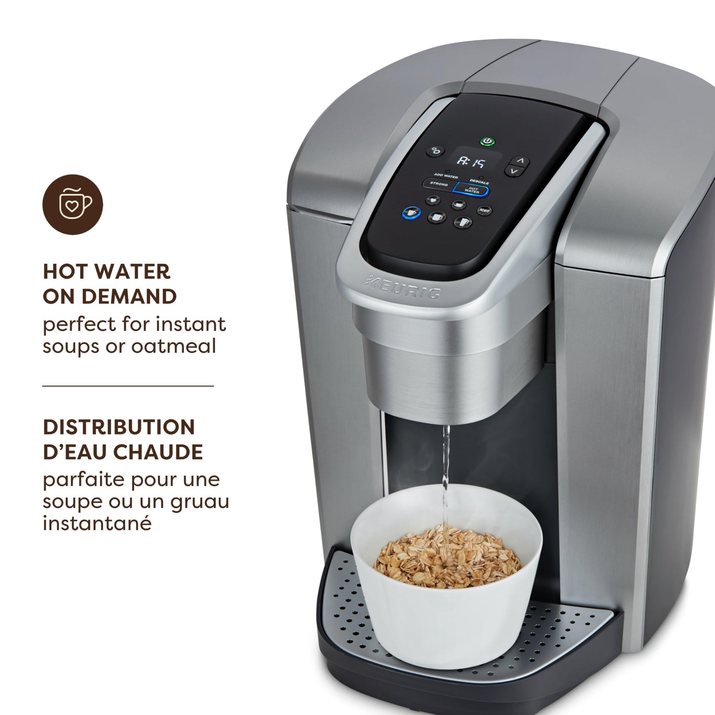 Keurig K-Elite Single Serve K-Cup Pod Coffee Maker, With Iced Brew Functionality And Quiet Brew Technology, Brushed Silver 🍁 All In One Marketplace Canada