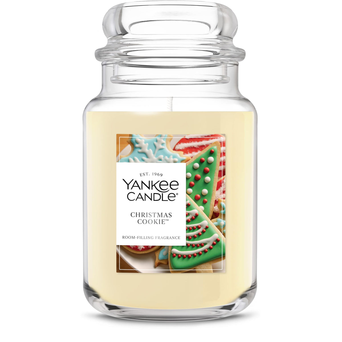 Yankee Candle Large Jar Scented Candle with up to 150 Hour Burn Time, Premium Plant Wax Blend for Cleaner Consistent Burn and Room Filling Fragrance, 22 oz, Christmas Cookie 🍁 All In One Marketplace Canada