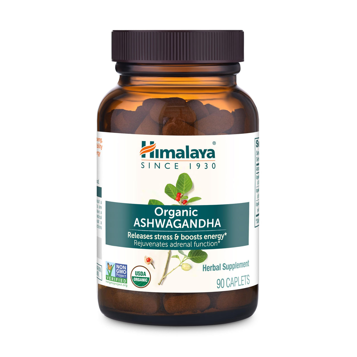 Himalaya Organic Ashwagandha, USDA Certified Organic, Non-GMO, Gluten Free Supplement, 100% Ashwagandha Powder & Extract. (90 Count) 🍁 All In One Marketplace Canada