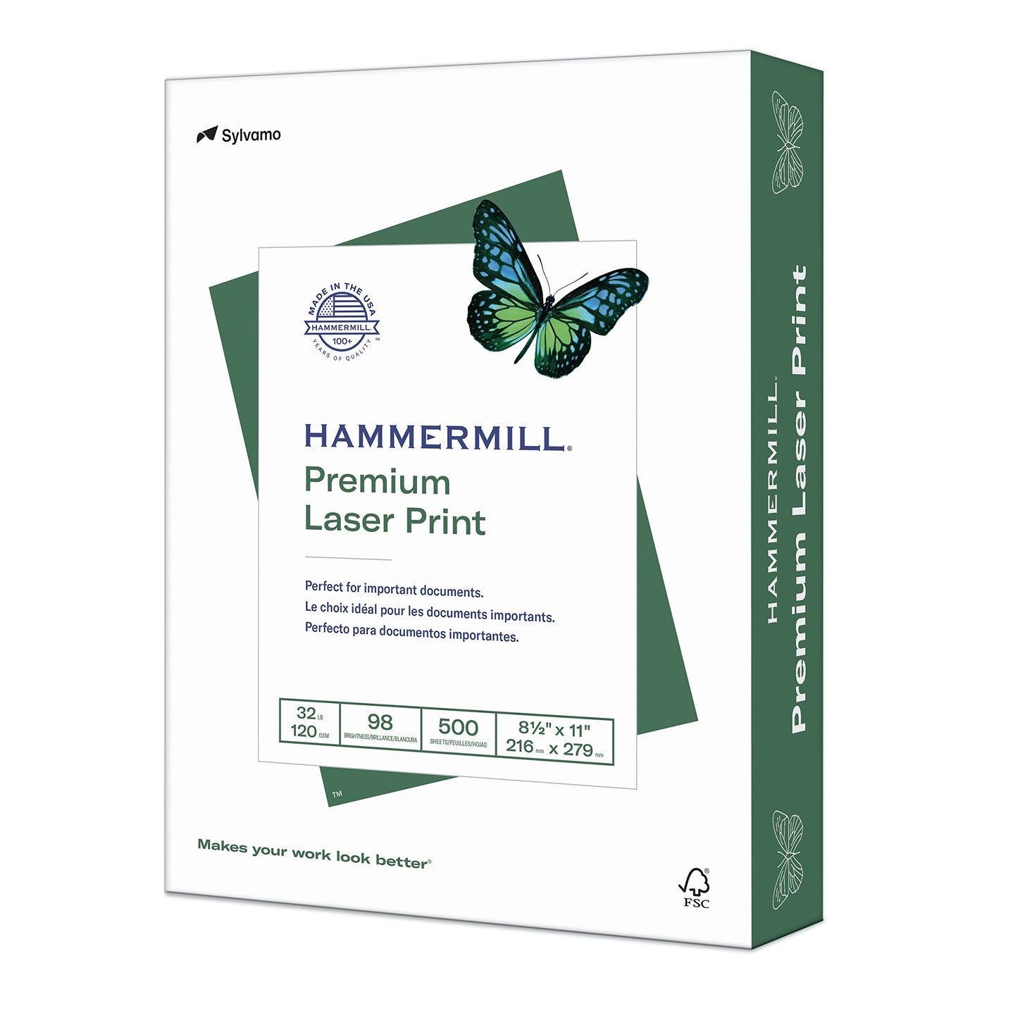 Hammermill Printer Paper, Laser Print Copy Paper, 32lb, 8.5 x 11, Letter, 98 Bright - 1 Pack / 500 Sheets (104646R) 🍁 All In One Marketplace Canada