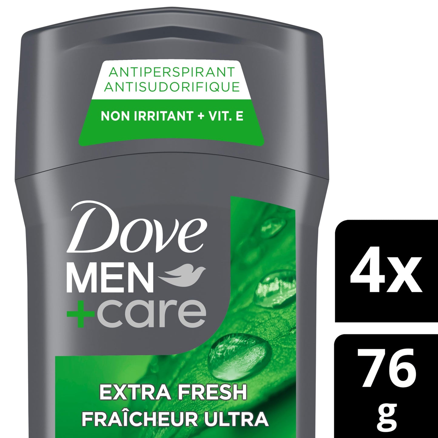 Dove Men+Care Antiperspirant Stick for 72h sweat & odour protection Extra Fresh with Triple Action moisturizer to help prevent skin irritation caused by dryness, 76g (Pack of 4) 🍁 All In One Marketplace Canada