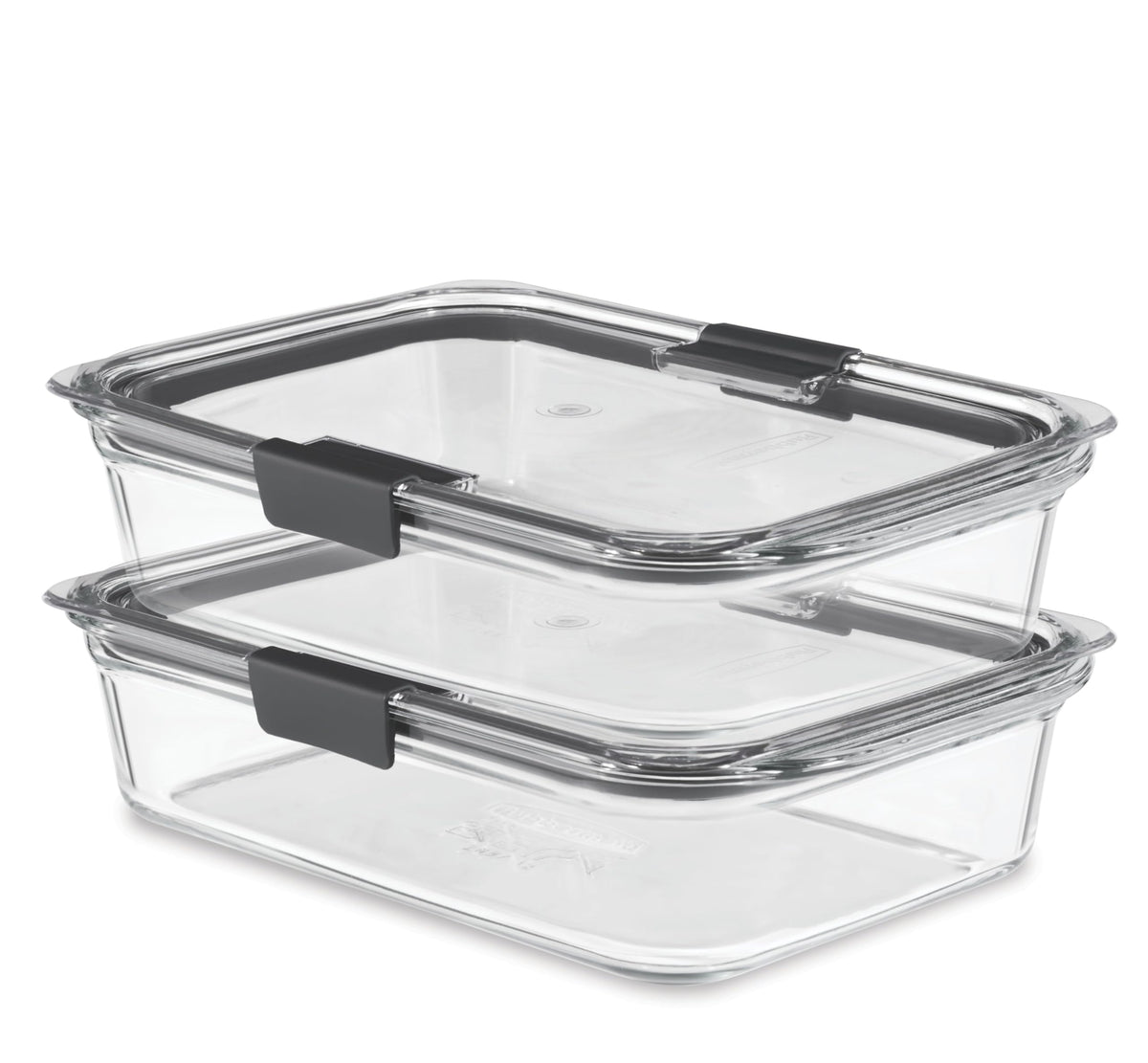 Rubbermaid 2118315 Brilliance Glass Storage 8-Cup Food Containers with Lids, 2-Pack (4 Pieces Total), BPA Free and Leak Proof, Large, Clear 🍁 All In One Marketplace Canada