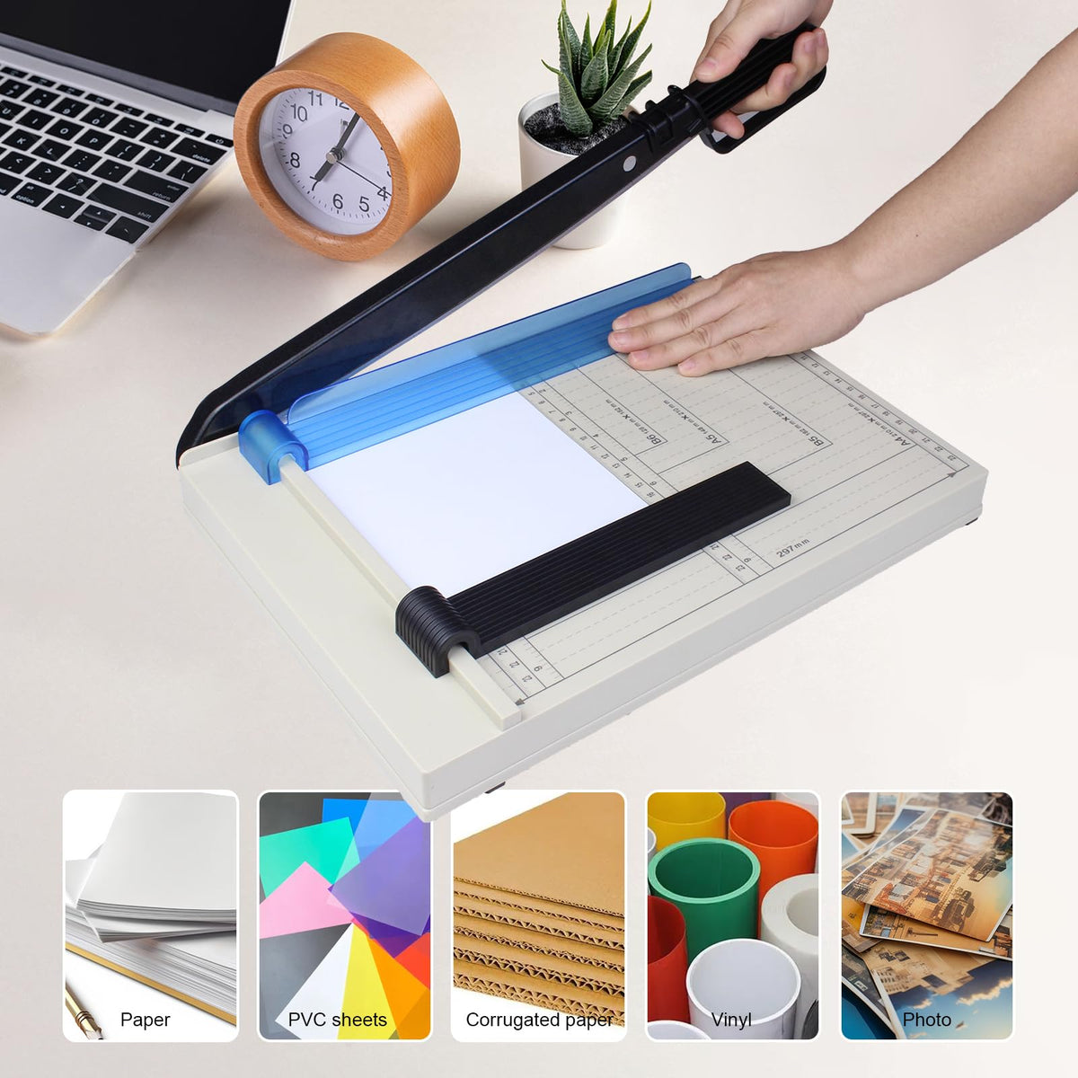 Paper Cutter, Paper Cutting Machine, 12 "A4 Cutting Length, 10 Sheet Capacity, with Safety Protection Device and Blade Lock, Suitable for Office, School or Commercial usePaper Cutter 🍁 All In One Marketplace Canada