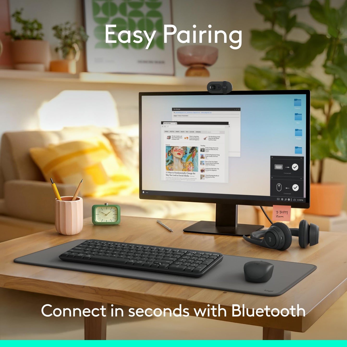 Logitech K250 Bluetooth Keyboard with Numpad, Easy Connectivity, Compact Wireless Keyboard Made with Recycled Plastic, Spill-Resistant, Comfortable Keys - Windows/MacOS - Graphite 🍁 All In One Marketplace Canada
