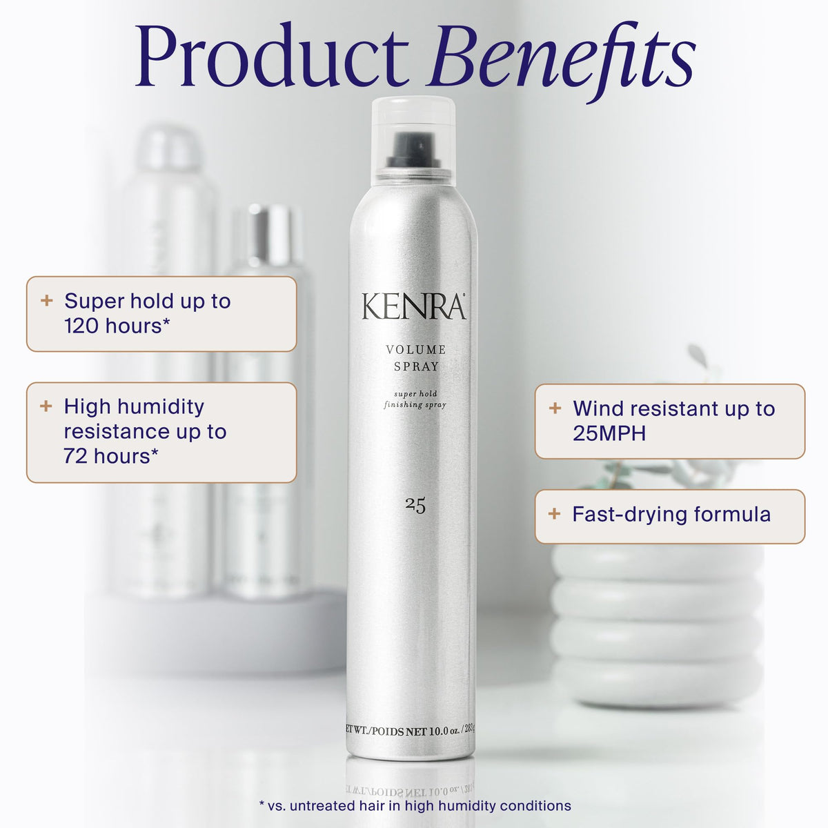Kenra Volume Spray 25 | Super Hold Hairspray for Long Lasting Volume & Style | Thermal Heat Protectant | Wind Resistant up to 40 km/h | Humidity Shield 🍁 All In One Marketplace Canada