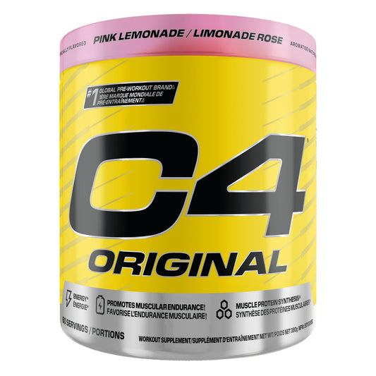 Cellucor C4 Original Pre Workout Powder - Sugar Free Preworkout Energy for Men & Women - 150mg Caffeine, Beta Alanine, Creatine - Pink Lemonade, 60 Servings 🍁 All In One Marketplace Canada