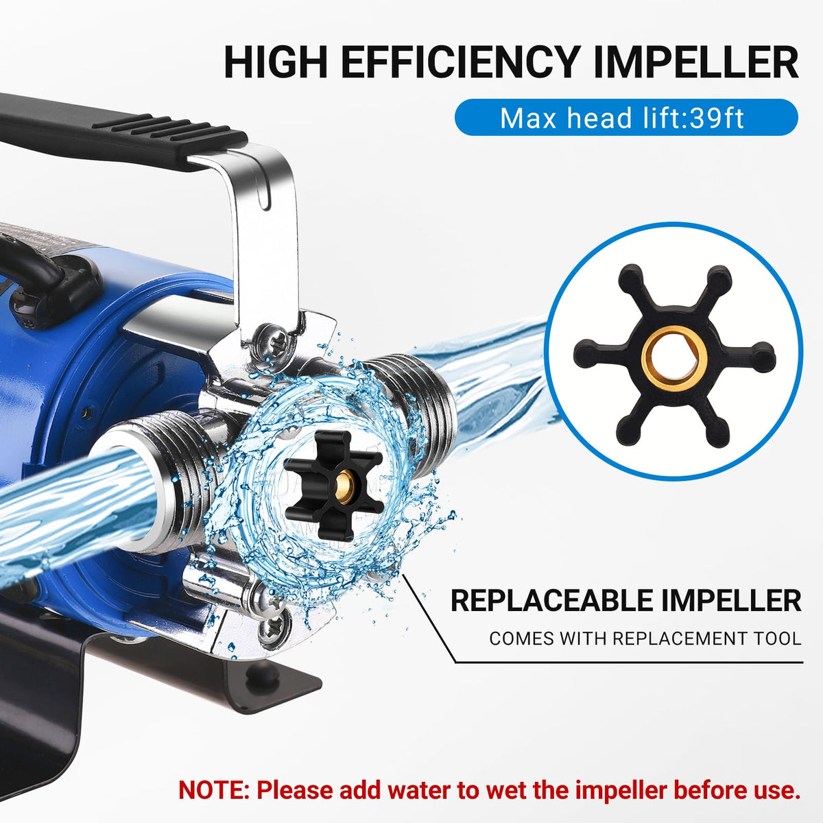 Water Transfer Pump: DEKOPRO Transfer Pump Electric Water Pump Utility Pump Rain Barrel Garden Hose Pump 115V 🍁 All In One Marketplace Canada