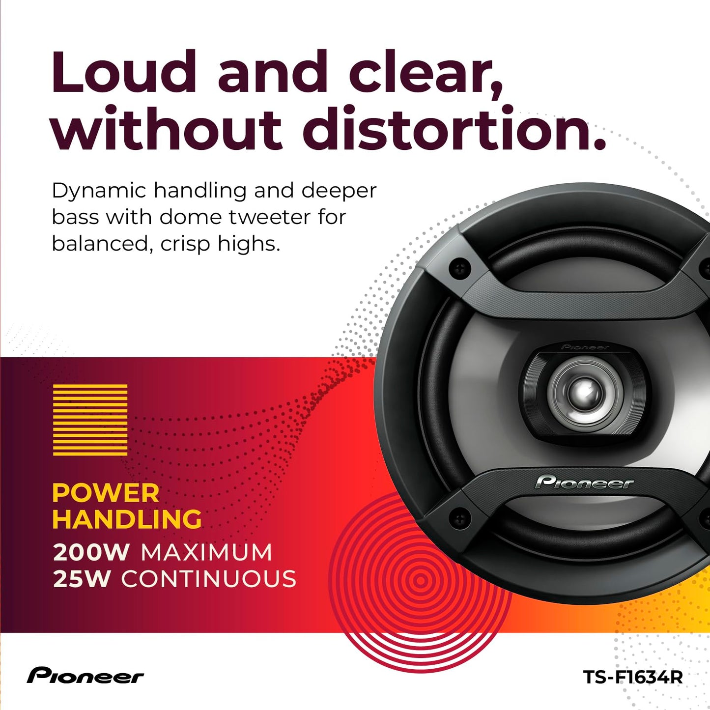 Pioneer TS-F1634R 6.5" 200W 2-Way Speakers 🍁 All In One Marketplace Canada