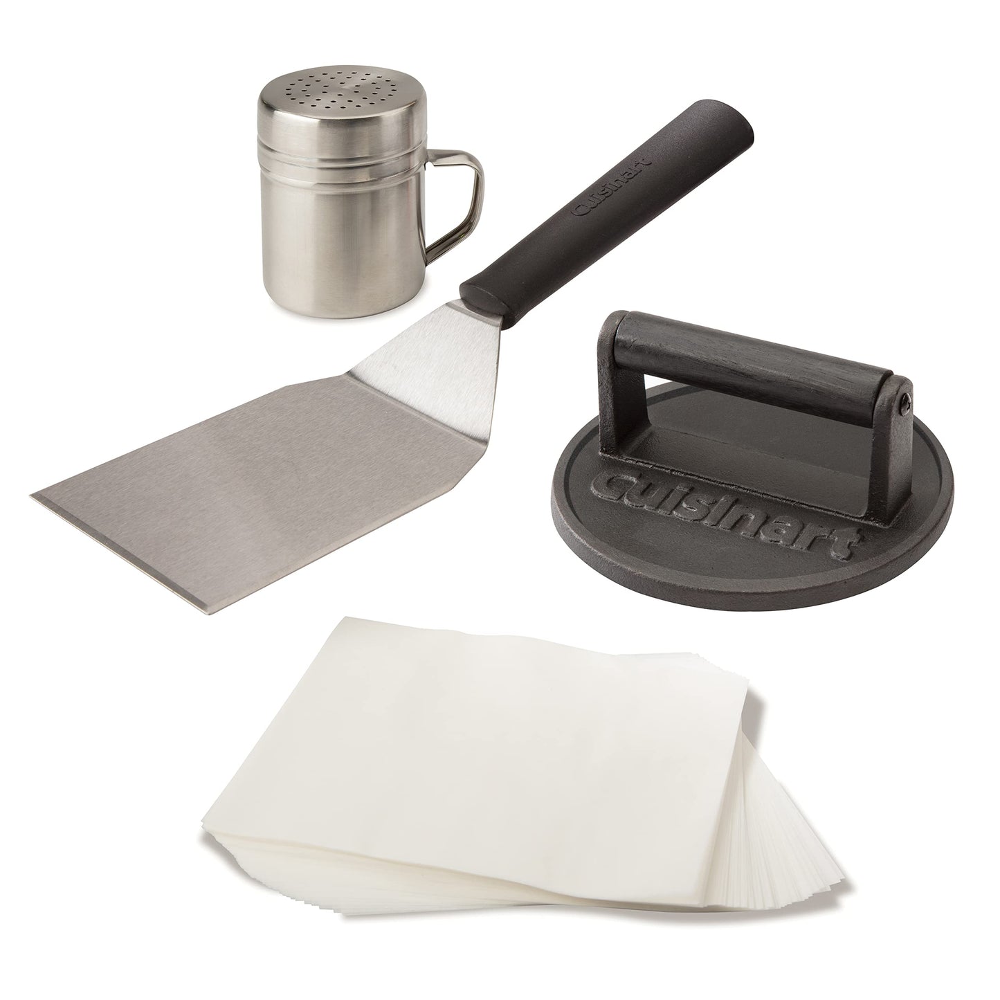 Cuisinart Smash Burger Kit with Cast Iron Burger Press, Spatula, Seasoning Shaker and Patty Papers (CSBK-400C) 🍁 All In One Marketplace Canada