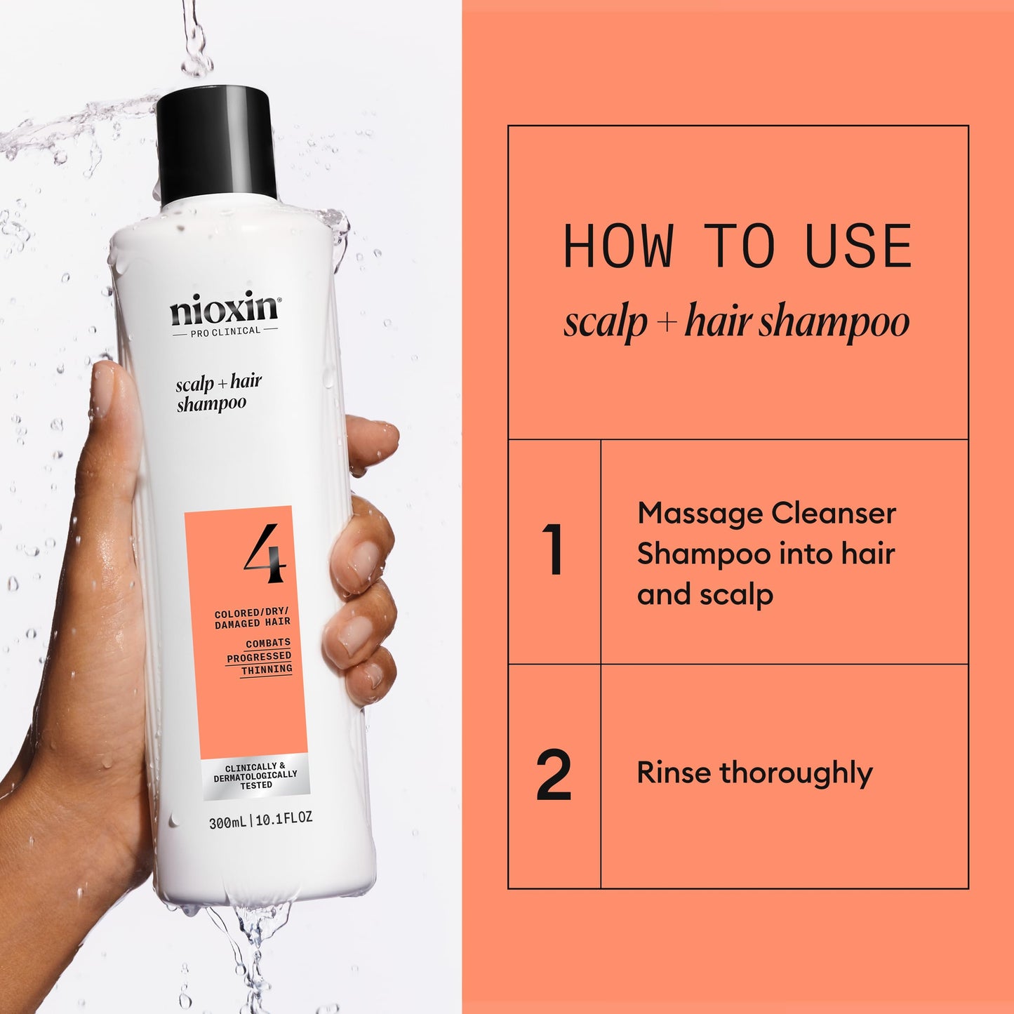 Nioxin System 4 Scalp + Hair Shampoo - Hair Thickening Shampoo For Damaged Hair with Progressed Thinning, 10 fl oz (Packaging May Vary) 🍁 All In One Marketplace Canada