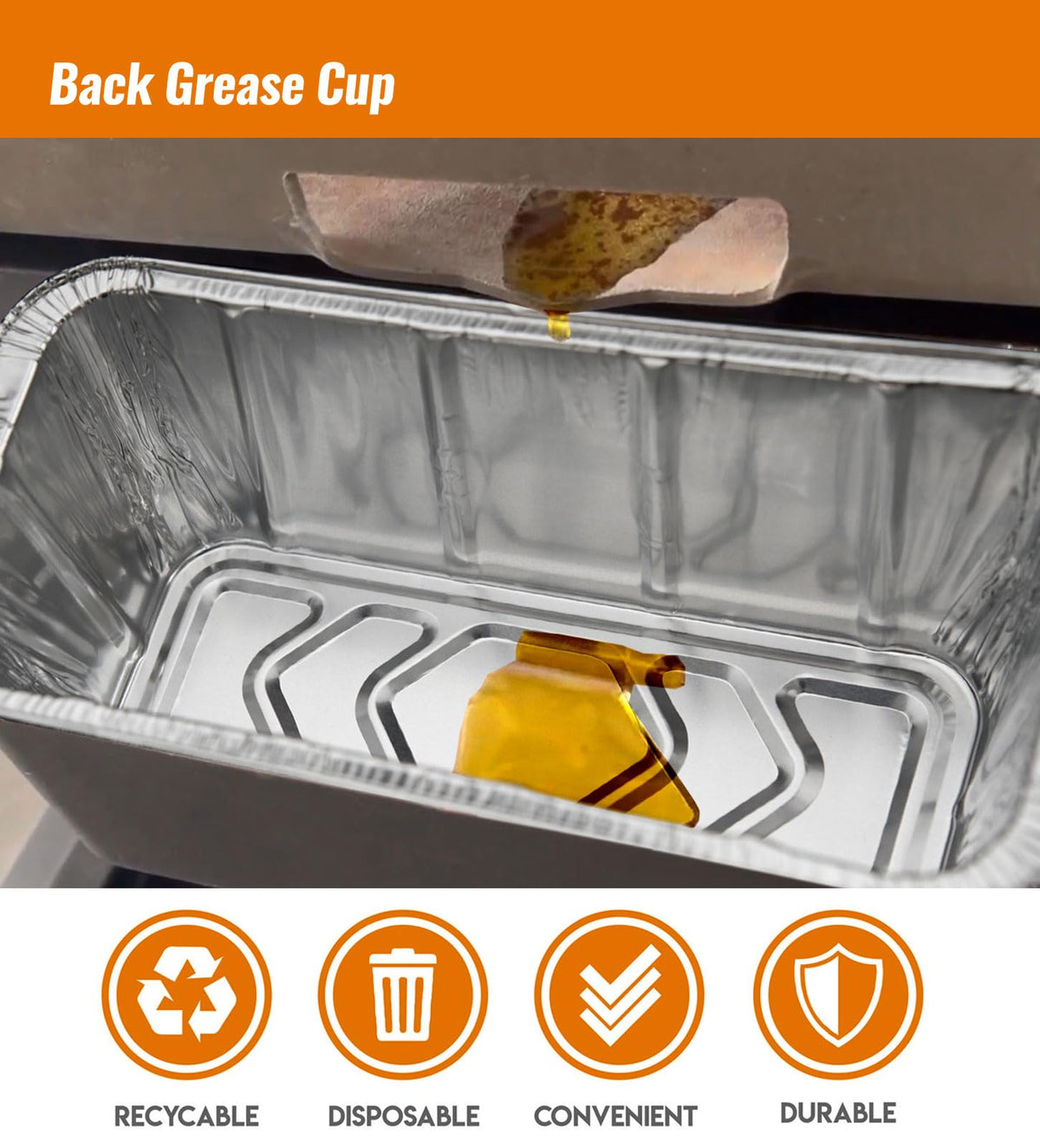 NUPICK 40 Pack Grease Cup Liners for Blackstone 17"/28"/36" Griddle, Drip Pan Liners for Blackstone 5017, Disposable Aluminum Foil Drip Pan Liner 🍁 All In One Marketplace Canada