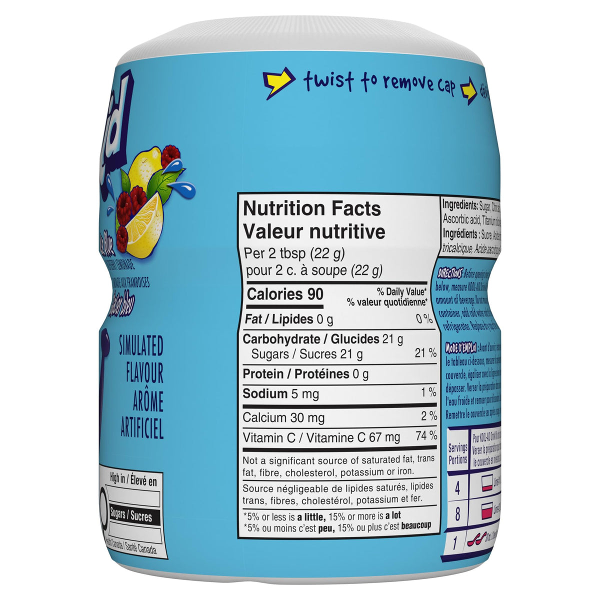 Kool-Aid Ice Blue Raspberry Lemonade Drink Mix (Pack of 12) 🍁 All In One Marketplace Canada