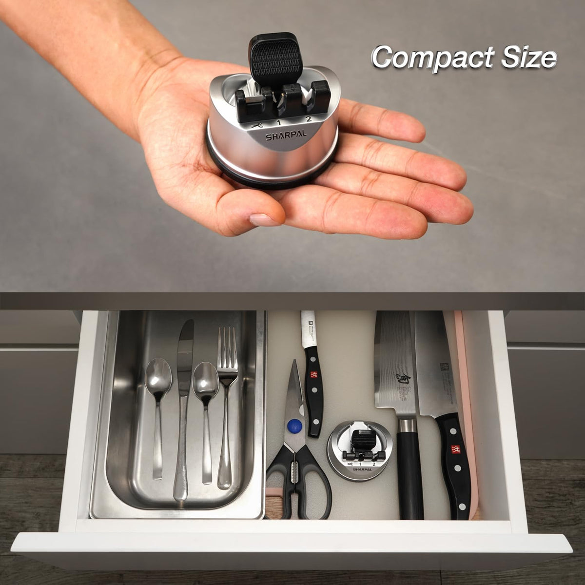 SHARPAL 191H Knife & Scissors Sharpener, Kitchen Chef Sharpening Tool for Straight and Serrated Knives – Repairs, Restores, and Sharpens Blades 🍁 All In One Marketplace Canada
