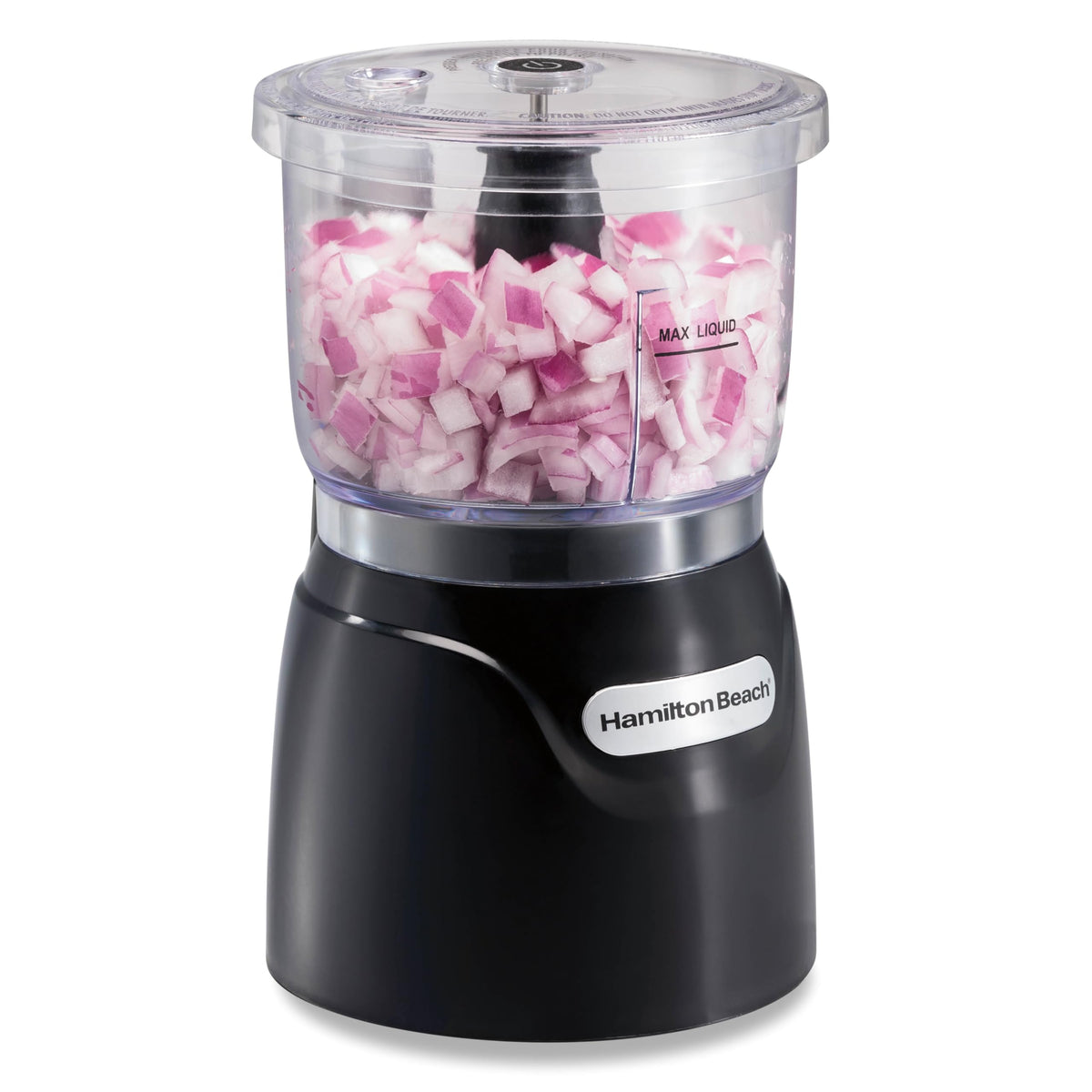Hamilton Beach Stack & Press Food Chopper & Mini Food Processor, 350 Watts, 3 Cup Bowl, Stainless Steel Blades, for Chopping, Puree & Emulsify, Black, 72850G 🍁 All In One Marketplace Canada