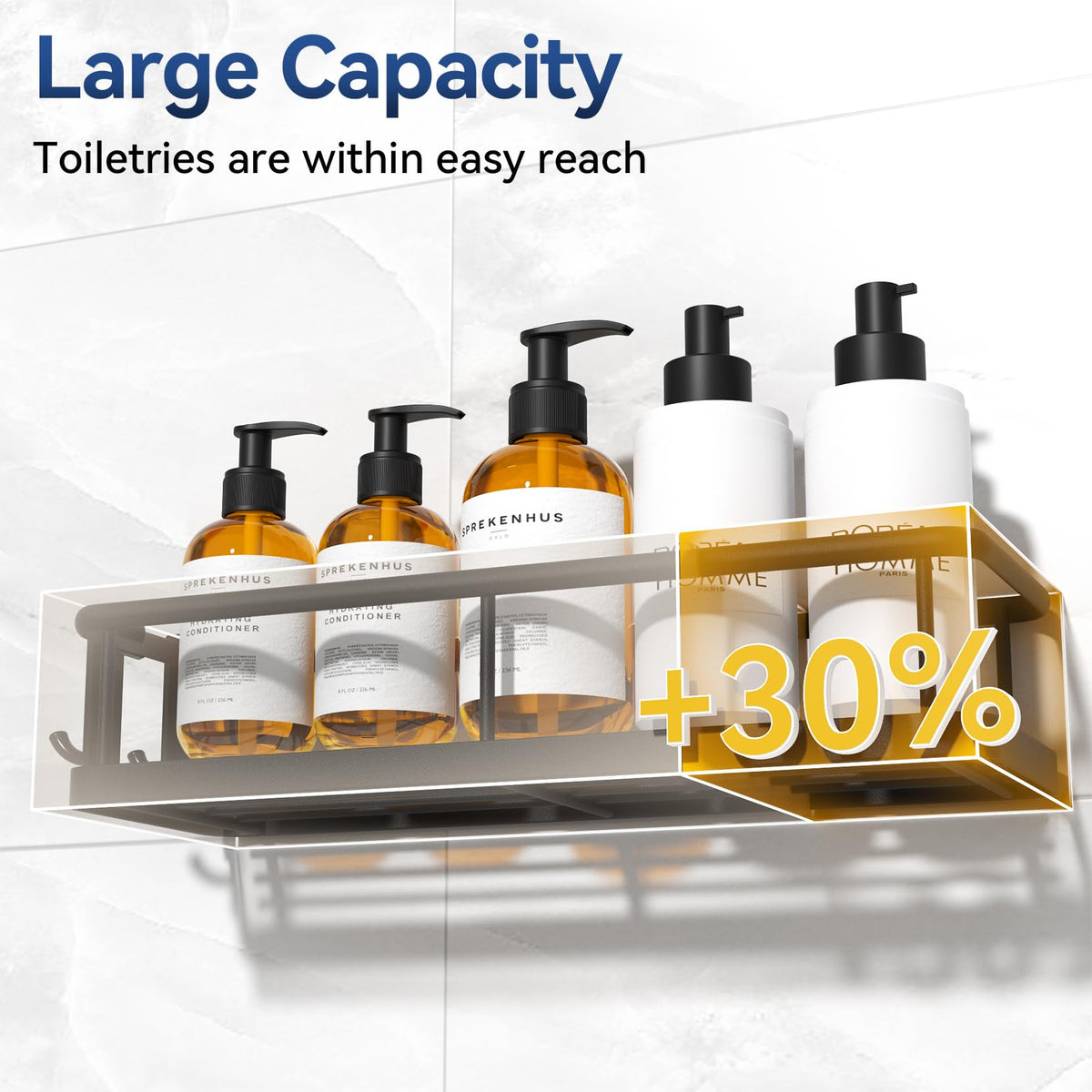YASONIC Shower Caddy Adhesive, 100% Rustproof Shower Shelves 3 Piece 🍁 All In One Marketplace Canada