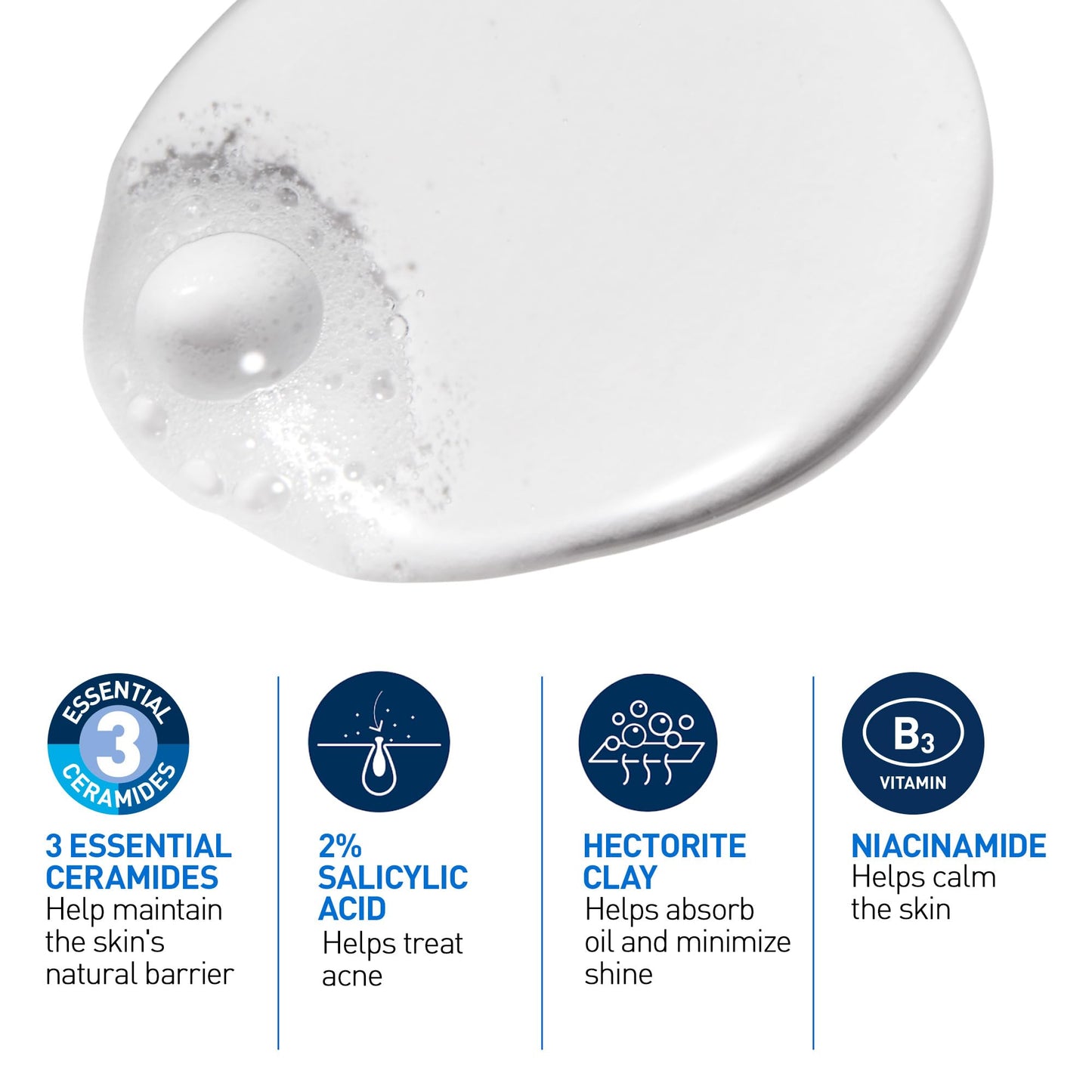 CeraVe Acne Face Wash, 2% Salicylic Acid Cleanser with Purifying Clay & Niacinamide for Oily Skin and Blackheads, Fragrance-Free, Paraben-Free & Non-Comedogenic, 473 mL 🍁 All In One Marketplace Canada
