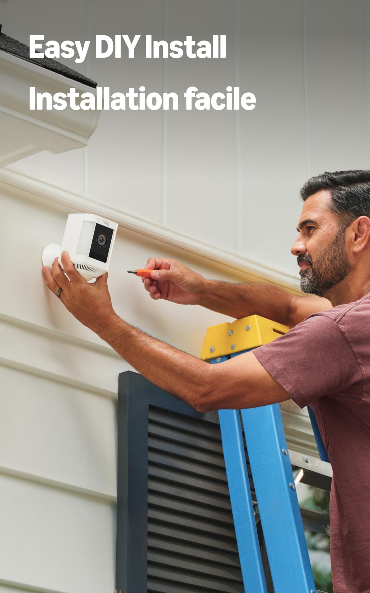 Ring Spotlight Cam Plus, Plug-in | Two-Way Talk, Colour Night Vision, and Security Siren - White 🍁 All In One Marketplace Canada