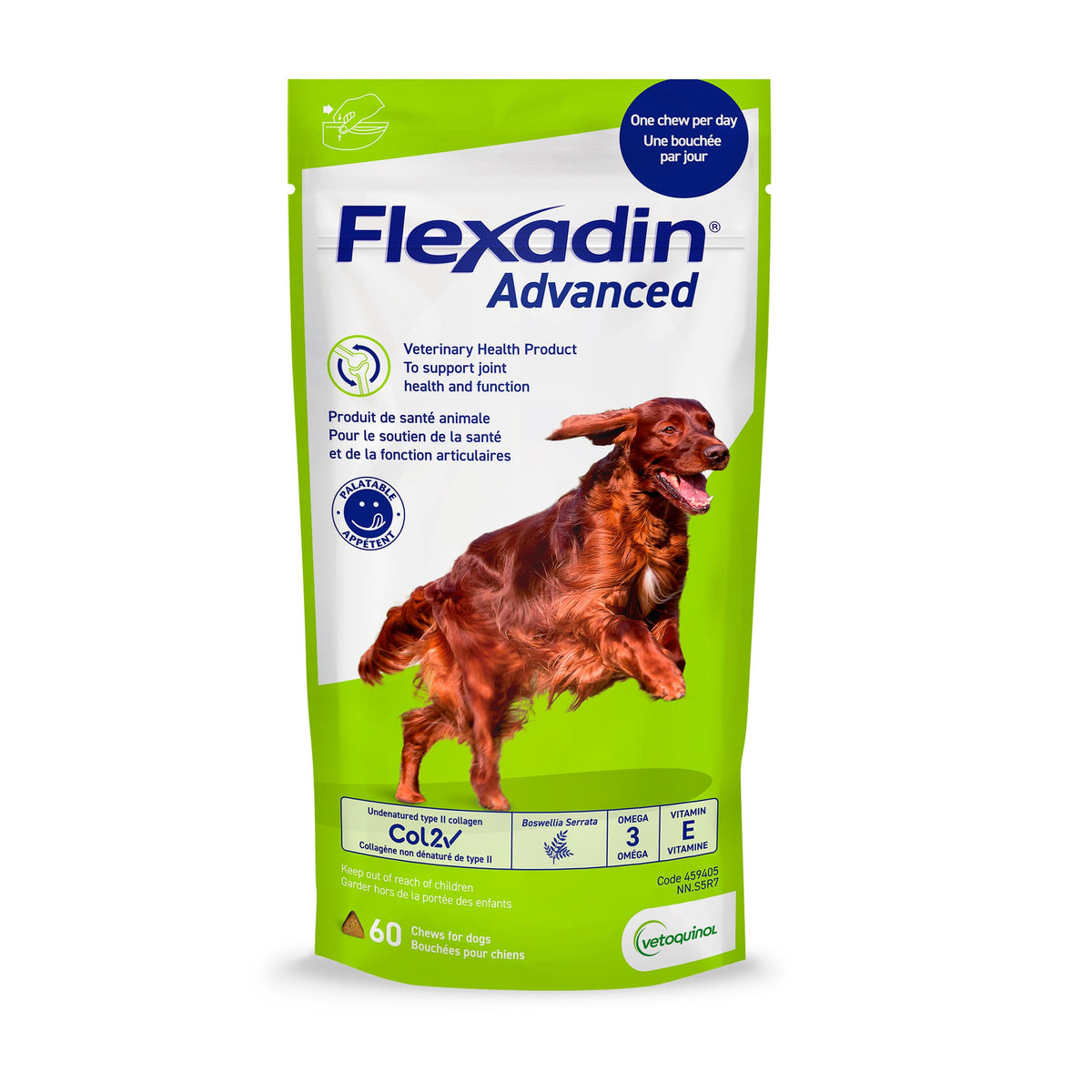 Vetoquinol Flexadin Advanced (with boswellia) – Dog Joint Supplement – One Chew a Day for Dogs - 60 Chews 🍁 All In One Marketplace Canada
