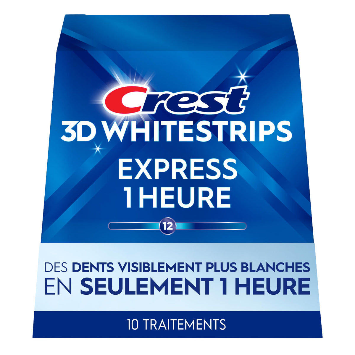 Crest 3D Whitestrips 1-Hour Express At-home Teeth Whitening Kit, 10 Treatments, 12 Levels Whiter for Fast Whitening 🍁 All In One Marketplace Canada