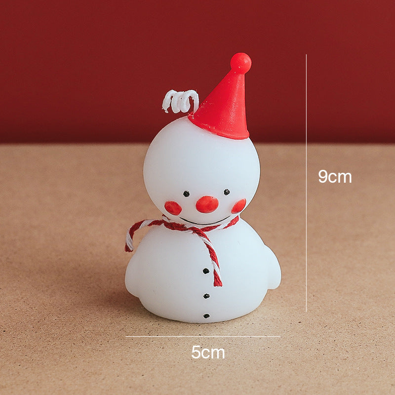 Christmas Snowman & Moose Scented Candle, Handmade Paraffin Wax Holiday Decor