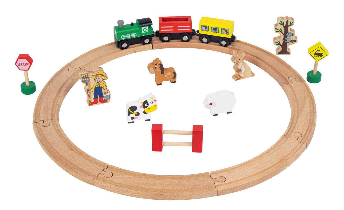 ToysLink - Wooden Magnetic Train Play Set - Ages 2+