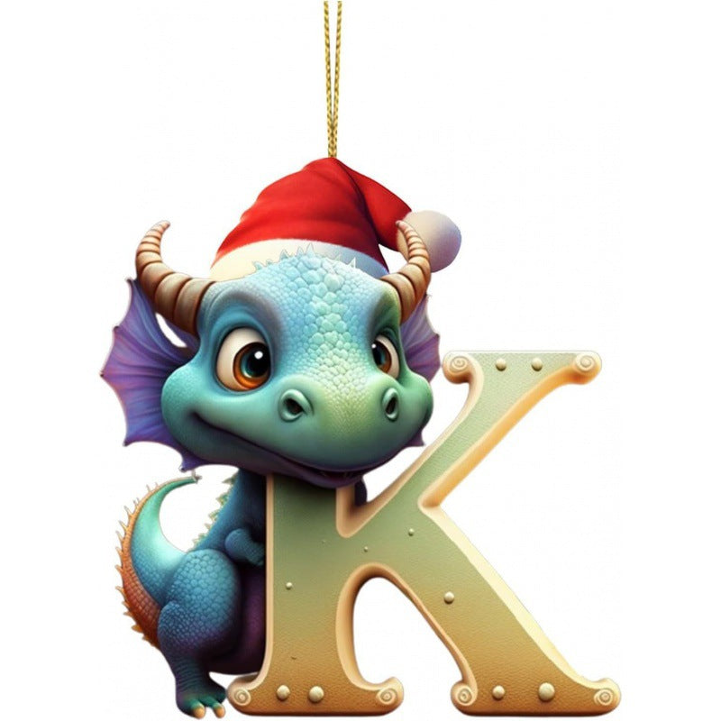 Christmas Tree Decoration 26 Letters Pendants