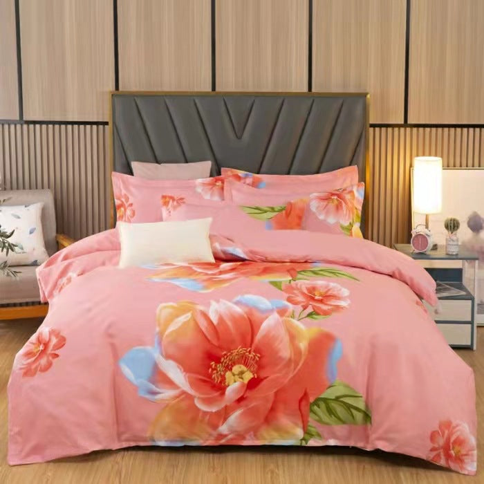 Brushed Floral Winter Bedding Set