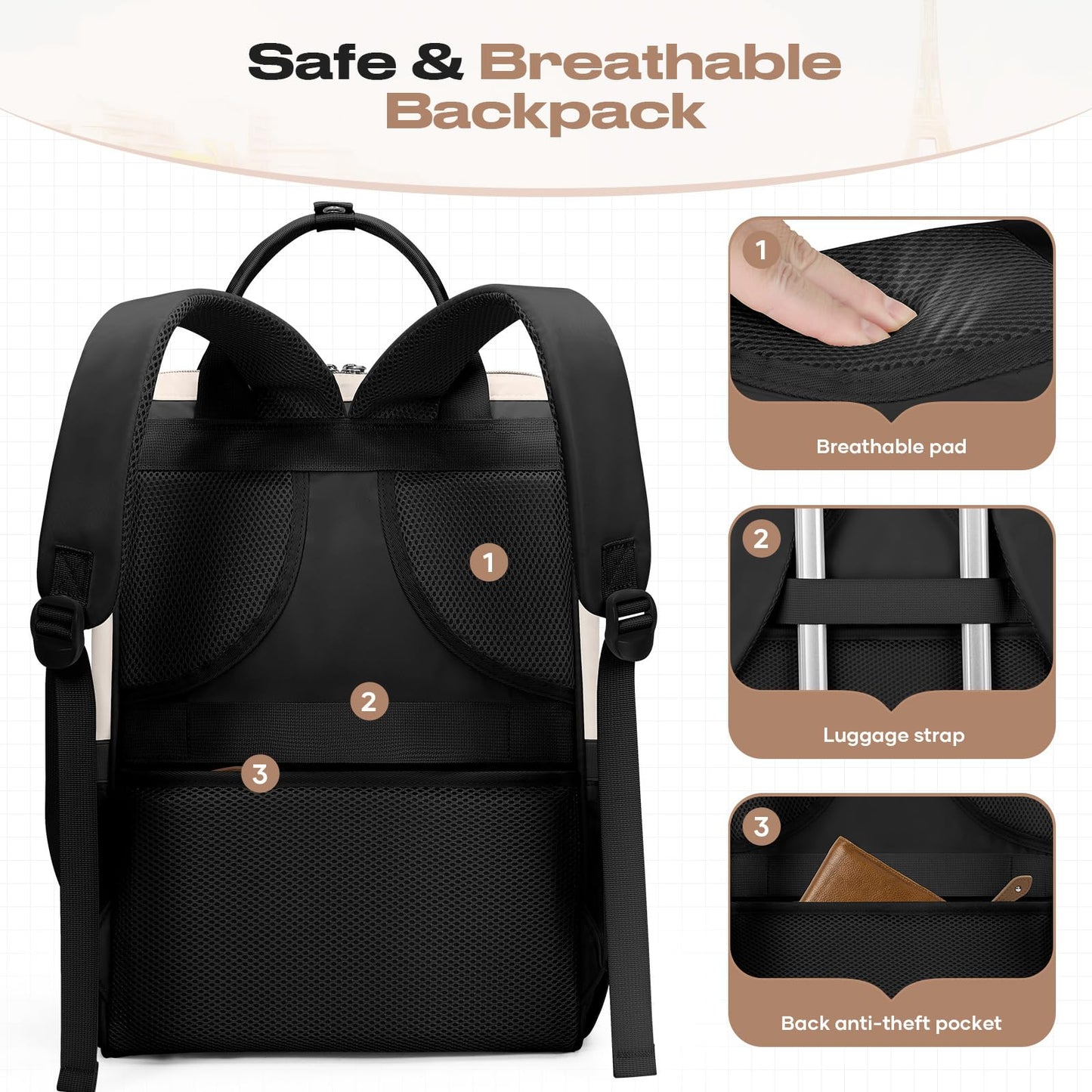 Maelstrom 15.6-17.3" Laptop Backpack with Lunch Box, Work Bag for Women Men 🍁 All In One Marketplace Canada