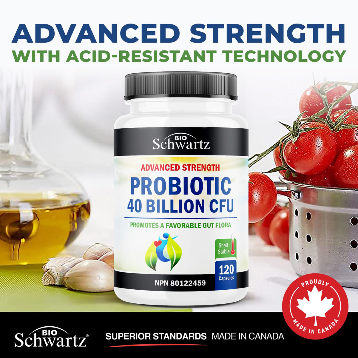 Daily Probiotic for Women & Men with 40 Billion CFU - Gut Health Complex with Probiotic for Women & Men - Shelf Stable Pre & Probiotics for Bloating Relief Digestive Enzyme Health | Non-GMO, 120ct 🍁 All In One Marketplace Canada