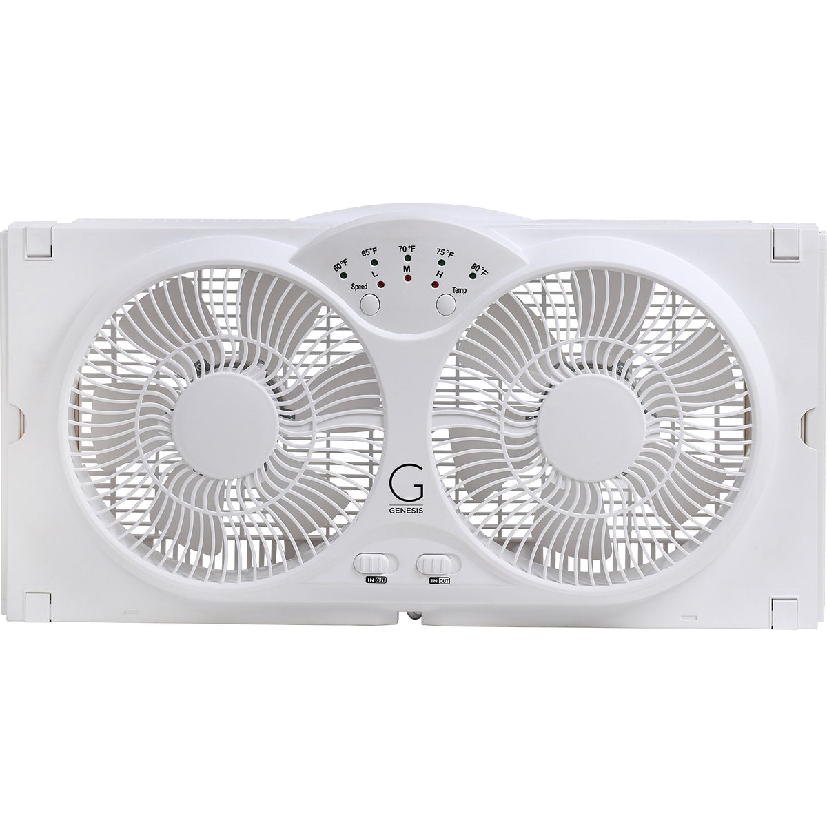 Genesis Twin Fan High Velocity Reversible AirFlow Fan, LED Indicator Lights Adjustable Thermostat & Max Cool Technology, ETL Certified, White (A1WINDOWFAN) 🍁 All In One Marketplace Canada