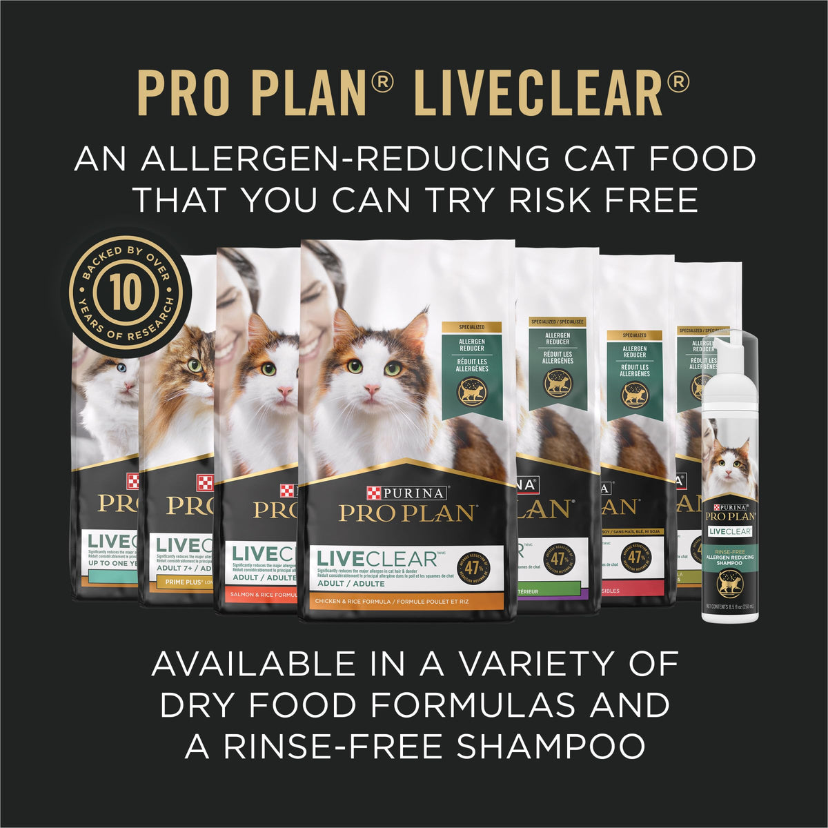 Purina Pro Plan LiveClear Allergen Reducing Dry Cat Food, Salmon & Rice 7.26kg 🍁 All In One Marketplace Canada