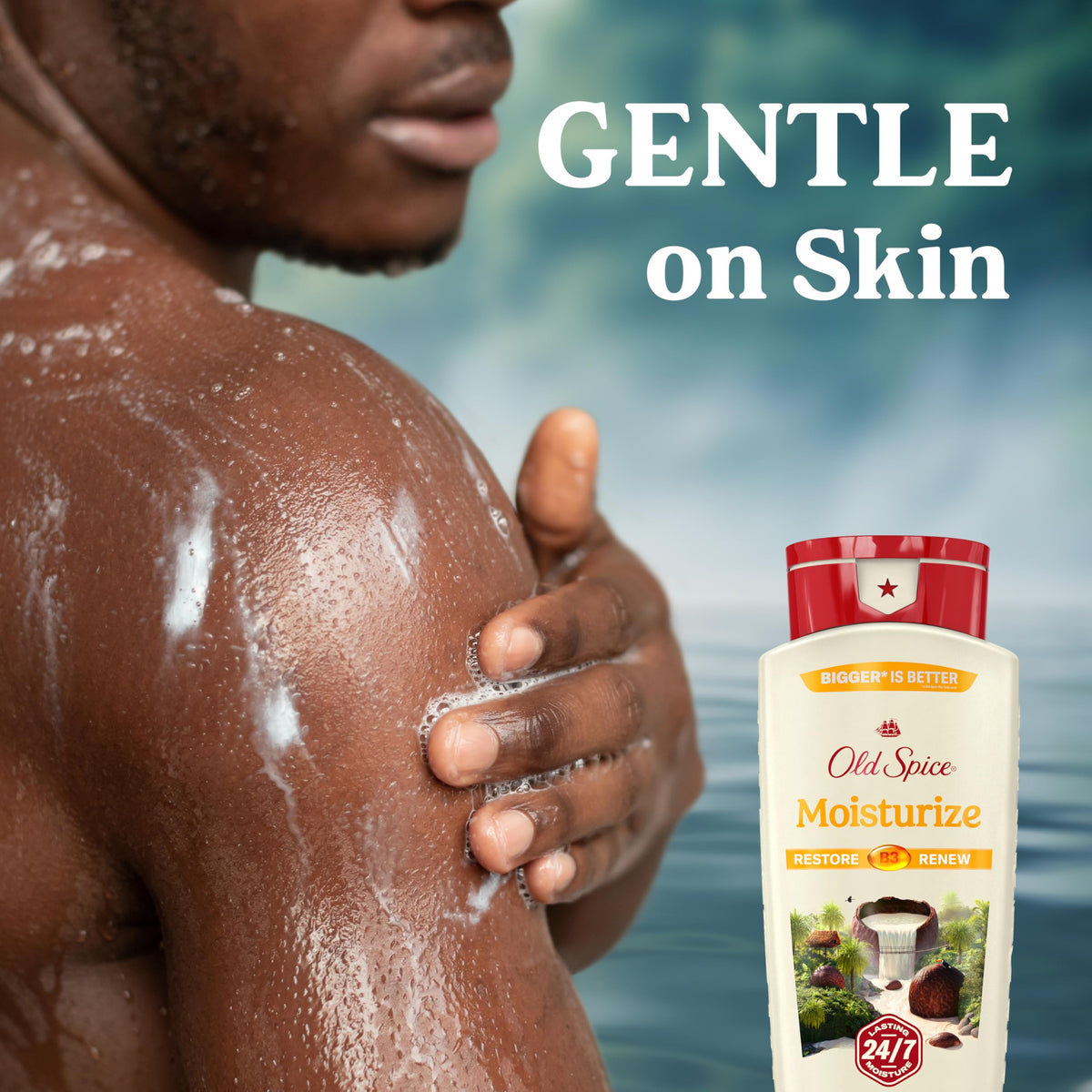 Old Spice Men's Body Wash Moisturize with Shea Butter, 24/7 Moisturization, Gentle on Skin, 2.12 L Total (4 Count of 532 mL Each) 🍁 All In One Marketplace Canada