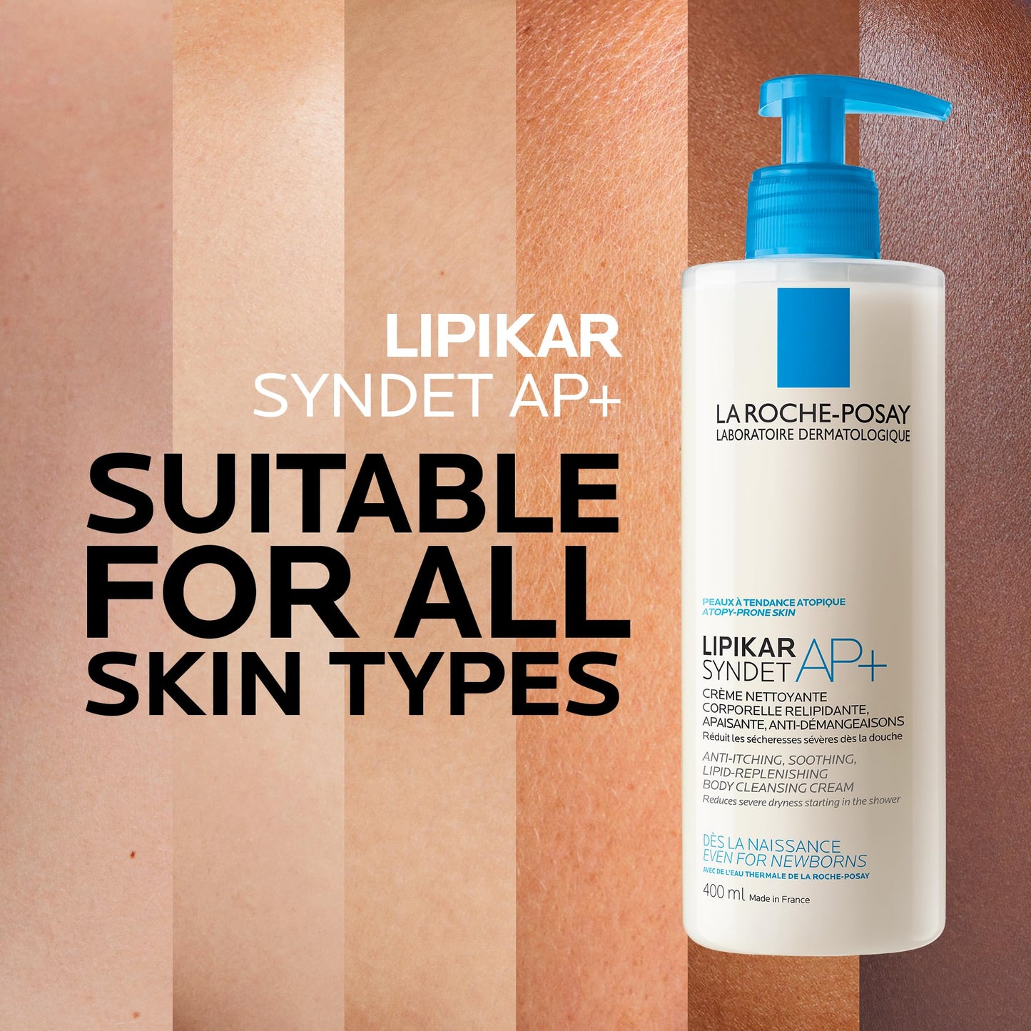 La Roche-Posay Body Wash, Lipikar Syndet AP+ Anti-Itch Body Wash For Eczema-prone Skin with Shea Butter & Niacinamide, Fragrance Free, Suitable for Sensitive Skin, 400ml 🍁 All In One Marketplace Canada