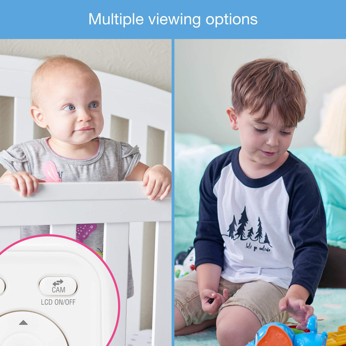 VTech VM3252-2 Digital Video Baby Monitor with 2.8" LCD 2 Cameras and Automatic Night Vision, 1 Count, White 🍁 All In One Marketplace Canada