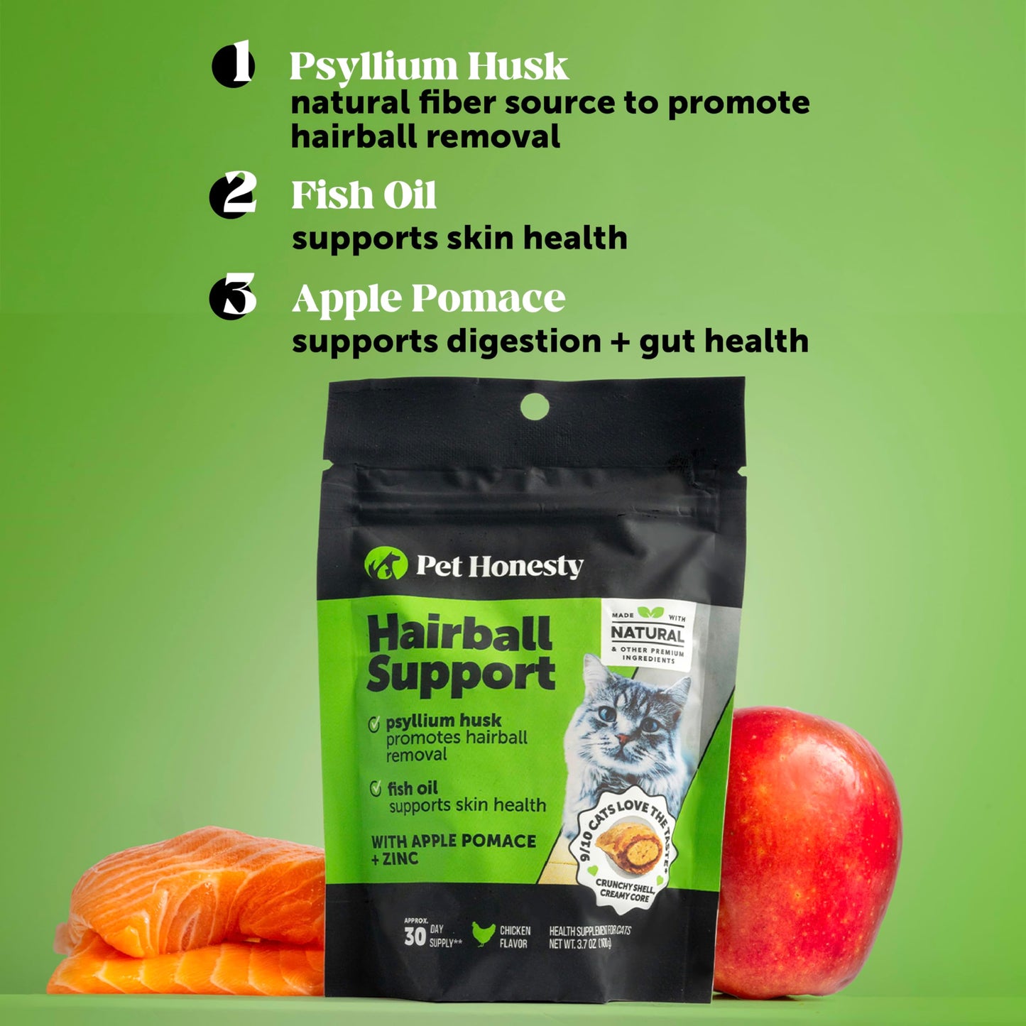Cat Hairball Support Crunchy & Creamy Chews, Hairball Remedy Treats, Cat Furball Treatment, Supports Skin & Coat, Vitamins for Digestion, Chicken (30-Day Supply) 🍁 All In One Marketplace Canada