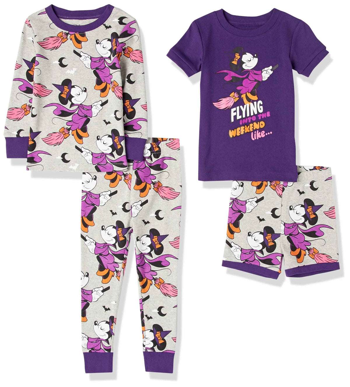 Disney | Marvel | Star Wars Girls' Pajama Set, Minnie/Halloween, 10