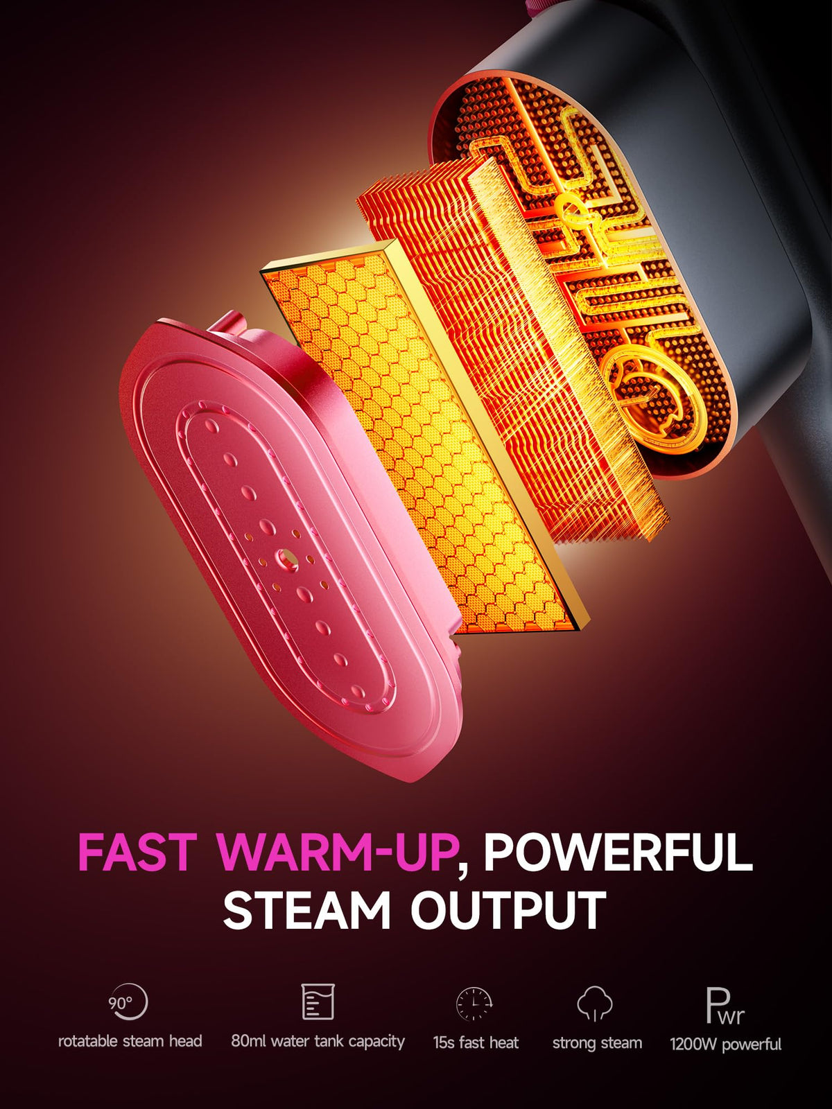 DRFLASH 2-in-1 Steamer & Iron for Clothes,15s Fast Heat-up 1200W Portable Handheld Garment Steamer,Travel Size with Large Ceramic Heat Panel,Quick Wrinkle Removal,110V-120V 🍁 All In One Marketplace Canada