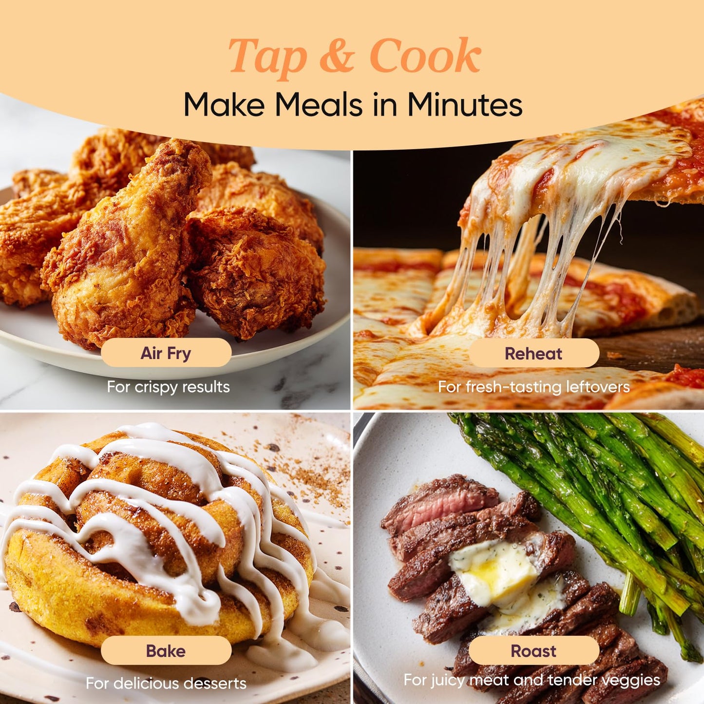 Cosori Lite 2.1 Qt Small Air Fryer, Max 400°F, 4-in-1, 97% Less Oil, Gray 🍁 All In One Marketplace Canada