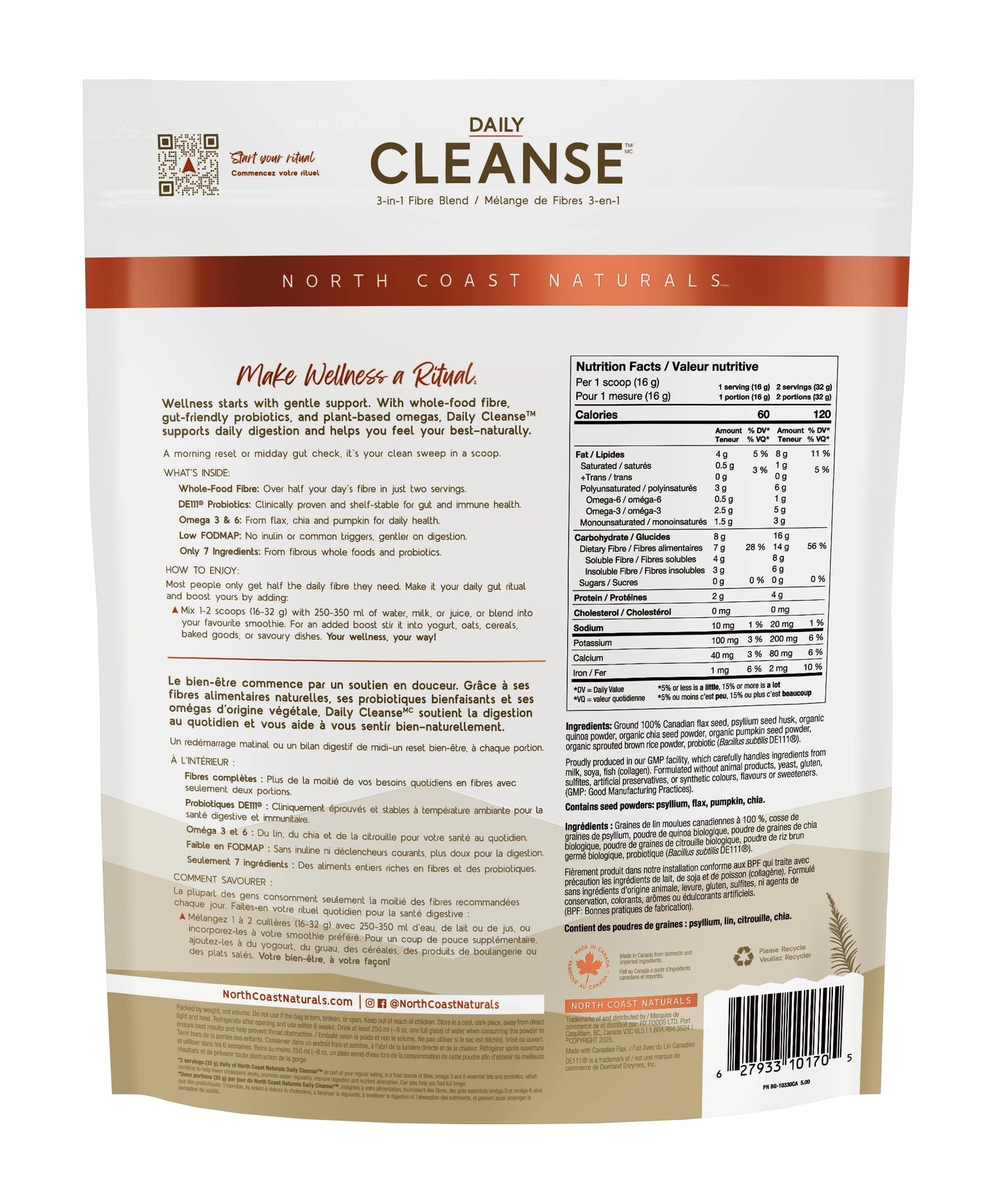North Coast Naturals Ultimate Daily Cleanse with Superior Fibre (1 kg (pack of 1)) 🍁 All In One Marketplace Canada