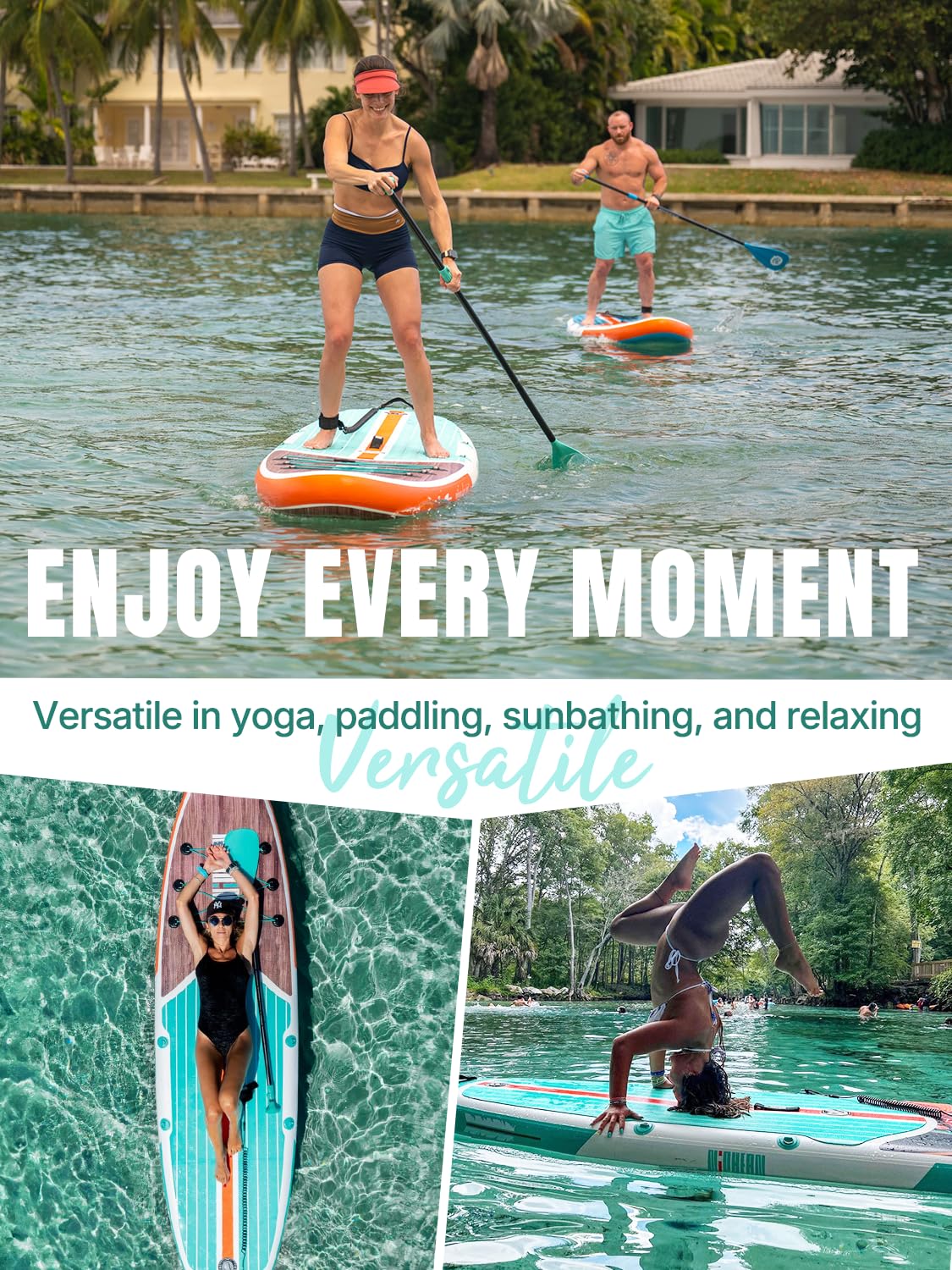 Niphean Inflatable Stand Up Paddle Board with SUP Accessories, 10'6'' All-Round Inflatable SUP, Anti-Slip EVA Deck, Inflatable Paddle Board for Adults & Youth 🍁 All In One Marketplace Canada