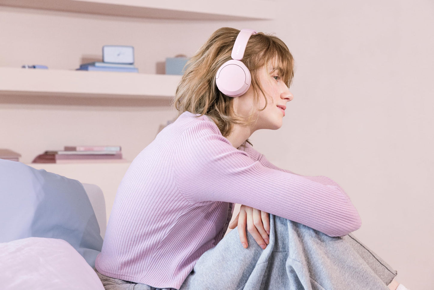 Sony WH-CH520 Wireless Headphones Bluetooth On-Ear Headset with Microphone, Pink 🍁 All In One Marketplace Canada