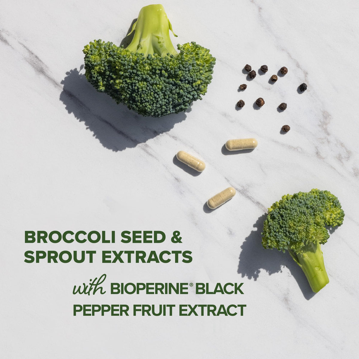 Sulforaphane Supplement from Broccoli Sprouts | 405mg Complex | NRF2 Activation With Glucoraphanin, Broccoli Seed Extract, & Mustard Seed | Supports Cellular Health with Antioxidants | 60 Capsules 🍁 All In One Marketplace Canada