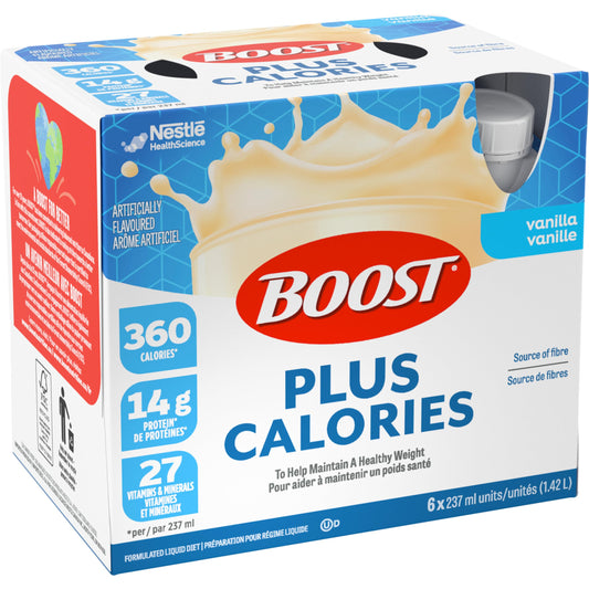 BOOST PLUS Complete Nutrition Drink, Vanilla, 6x237ml Bottles, Case Pack of 4, Packaging May Vary 🍁 All In One Marketplace Canada