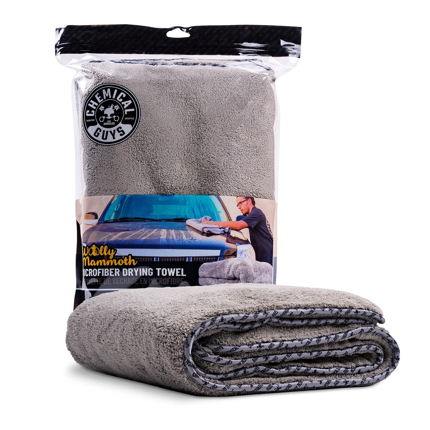 Chemical Guys Woolly Mammoth Microfiber Towel (36" x 25") Cars, Trucks, SUVs, RVs, Home, Pets, Messes, Grey 🍁 All In One Marketplace Canada