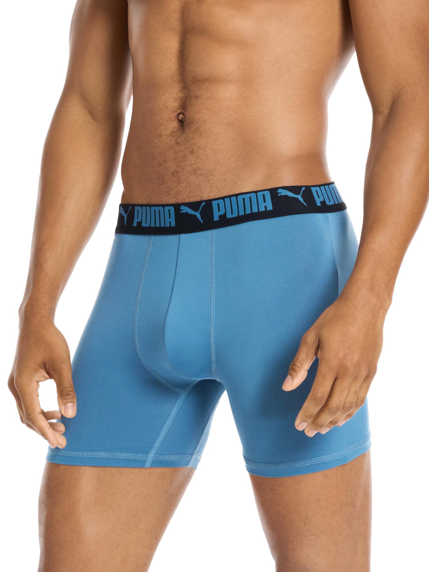 Puma Men's Standard 4 Pack Active Stretch Boxer Briefs, Blue Combo 🍁 All In One Marketplace Canada